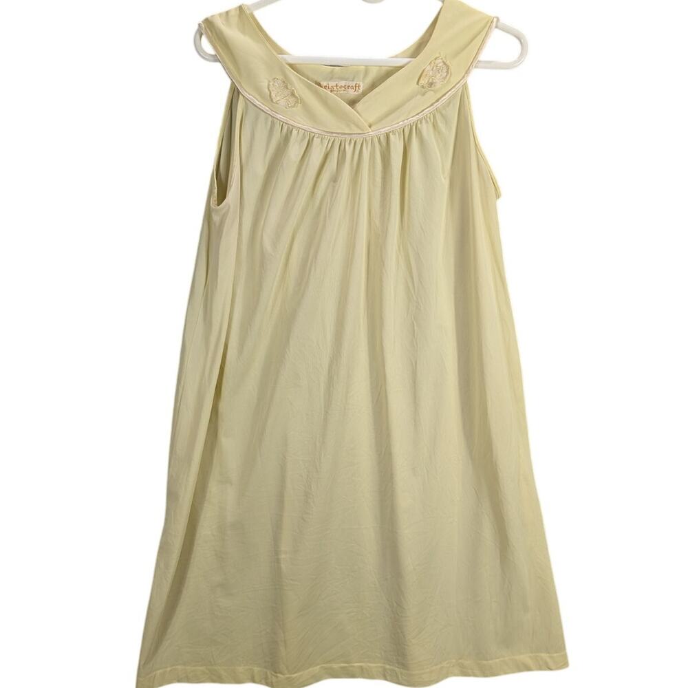 Vintage Night Gown Womens Medium Aristocraft Sleeveless Nylon Made in USA Union